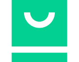 Gr&ouml;n ikon f&ouml;rest&auml;llande en shoppingkasse.